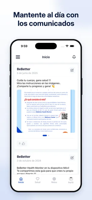 Feed de comunicados de BeBetter Health Monitor